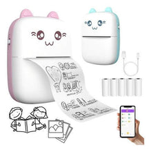 Carregar imagem no visualizador da galeria, Impressora Portátil Sem Fio Recarregável Térmica Gato