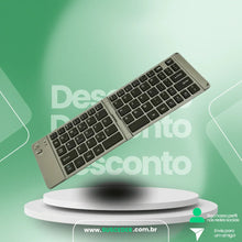 Carregar imagem no visualizador da galeria, Mini Teclado Sem Fio Bluetooth Universal Dobrável Portátil
